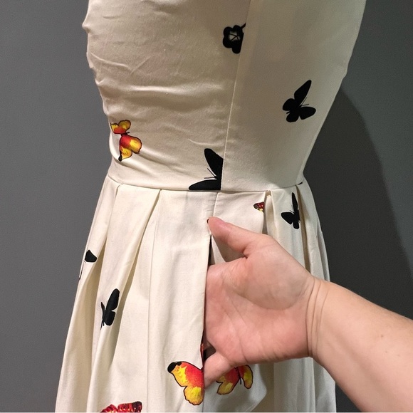 NWT Belle Poque Boutique Beautiful A-Line Dress in Colorful Butterfly Print Sz S - Picture 12 of 16